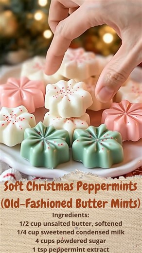 Soft Christmas Peppermints (Old-Fashioned Butter Mints) | Cakecrafted Recipes