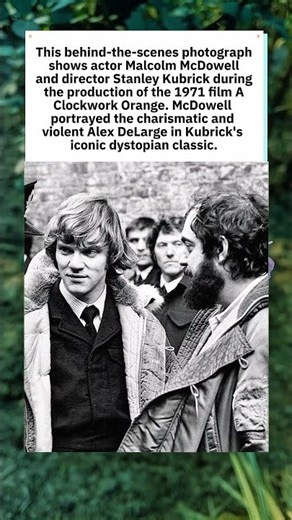 Malcolm McDowell & Stanley Kubrick (1971) 🎬 #StanleyKubrick #AClockworkOrange #Shorts
