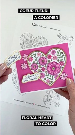 Floral Heart Card DIY | Free PDF 💖 #shorts