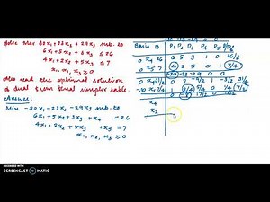 Finding primal dual optimal solutions from same table