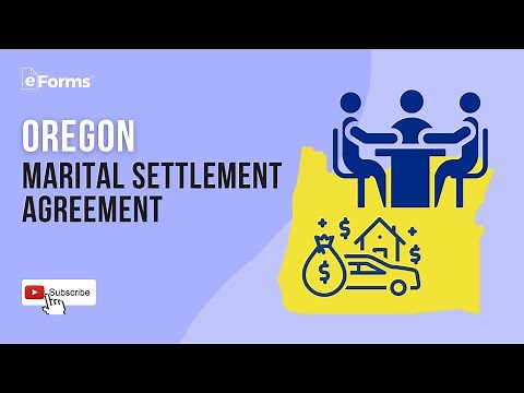 Oregon Marital Settlement Agreement - How to Make