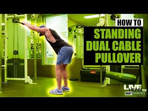 How To: Standing Cable Pullover With Dual Hook Straight Bar