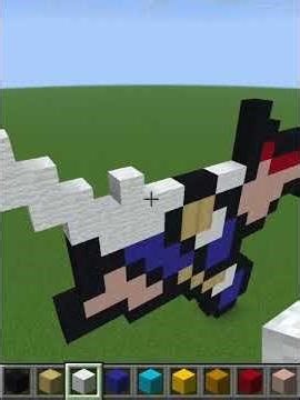 【ドット絵 マイクラ】パーマン1号【藤子・F・不二雄】｜Minecraft Pixel Art #shorts