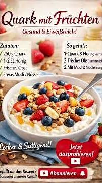 Quark mit Früchten in 2 Minuten 🥣 Gesund & Mega lecker! Quark with Fruits in 2 Minutes