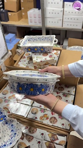 Viral Blue Flower Baking Dish! The Most Aesthetic Ceramic Bowl Set This Ceramic Baking Dish