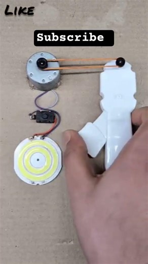 Generator free electricity from hand mini fan # #diyelectronics
