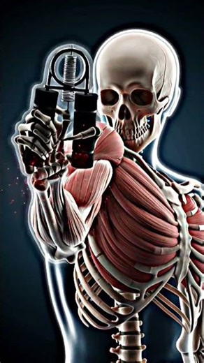 “What happens… if you squeeze a hand gripper every single day?💪#shorts #shortsfeed #fitness#skeleton