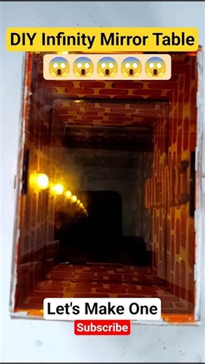 Infinity Mirror Table | How to make Mini Infinity Mirror Table Step by Step | #trending #viral #diy