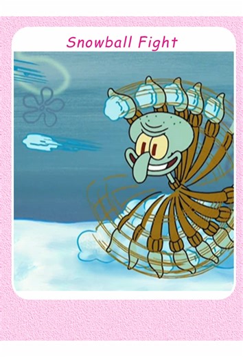 Snowball Fight.#spongebob #funny #fyp | spongebob