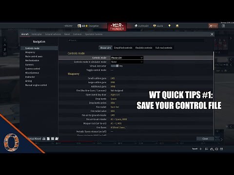 War Thunder Quick Tips #1 - Save Your Control File