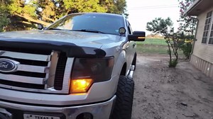 Side Mirrors for 2004-2014 Ford F-150 with Dynamic Turn Signal Puddle Light Heated Power Glass Manual Folding Tow Mirrors- Pair(Painted Black)