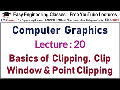 CGMM Lecture 20 | Basics of Clipping, Clip Window & Point Clipping - Hindi/English