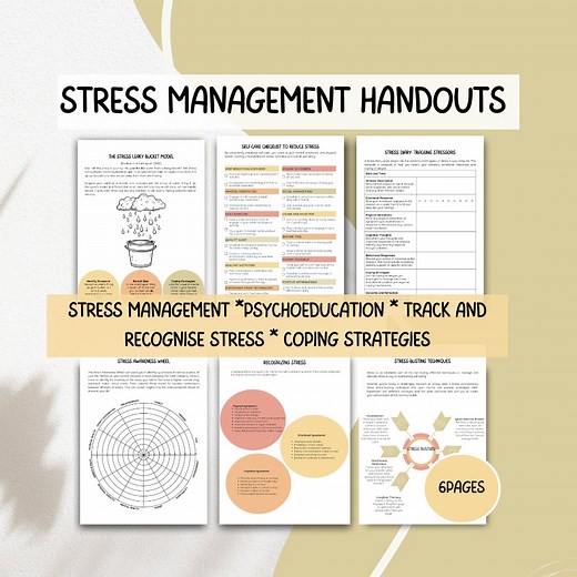 Stress Vulnerability Handouts, Stress Bucket, Psychoeducation, Understanding Stress Management, Identify Stressors, Early Psychosis CBT Tool - Etsy