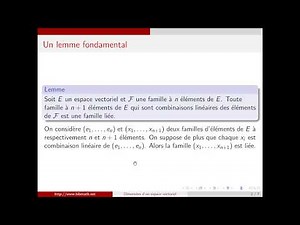 Théorème fondamental des espaces vectoriels de dimension finie