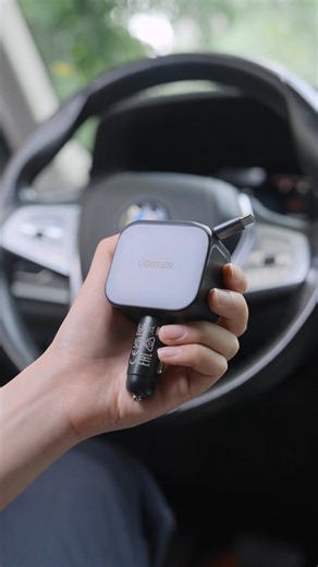 If you have to charge things in your car then you need a car charger and that car charger should be the UGREEN Nexode 145W Retractable USB C car charger. The built-in USB C cable means it takes up less space and never gets tangled. #UGREEN #UGREENNexode #charger #tech #carcharger | Ugreen Singapore