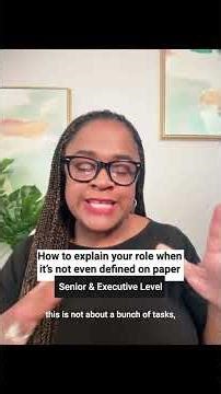 Struggling to explain your role in executive interviews because your job was never clearly defined?