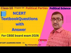 Class-10 Political parties NCERT Textbook Questions with Answers Important questions
