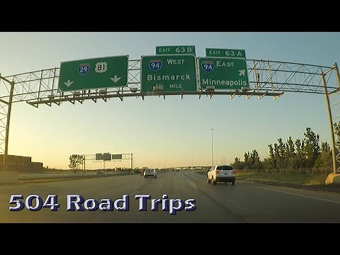 Road Trip #617 - I-29 North - North Dakota Mile 42 to 63 - Fargo
