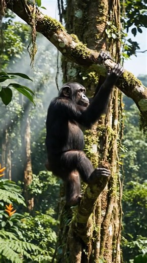 Chimpanzee ⚡😲💥#animals#shorts#nature#trending#viral#youtubeshorts#chimpanzee#life#like#reels#jungle