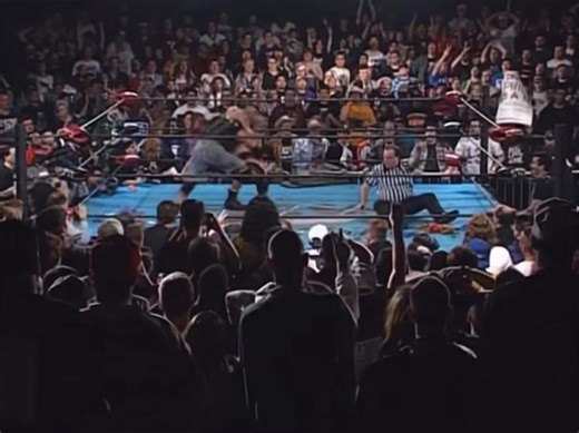 On April 13, 1997 ECW's first ever pay-per-view "Barely Legal" took place from the ECW Arena in Philadelphia, Pennsylvania. ECW earned $66,000 in ticket sales from an attendance of 1,170. The pay-per-view received a buyrate of 0.26, which is the equivalent of approximately 60,000 buys. Seven professional wrestling matches were scheduled on the main card. In one of the show's main event's, Terry Funk defeated The Sandmanand Stevie Richards in a Three-Way Dance to earn an immediate title match aga