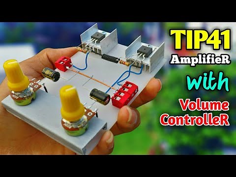 DIY Stereo Amplifier Using TIP41 Transistor With Volume Controller