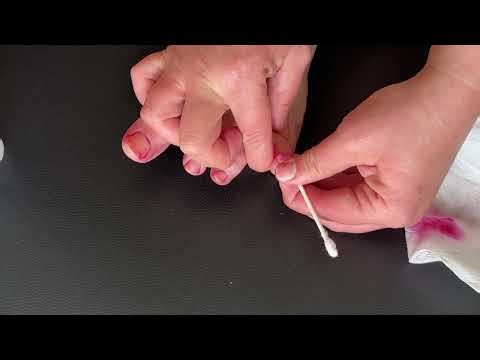 💅 Barefoot ASMR | Removing Red Toenail Polish with Acetone | Relaxing Foot Care Sounds