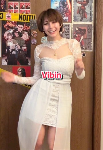 I sometimes forget I have free will in cosplay and am able to boogie in a wedding dress 💃 how I havent busted my shit yet is a mystery tbh especially with the fifth clip #ResidentEvil #ResidentEvilCosplay #RebeccaChambers #RebeccaChambersCosplay #Capcom