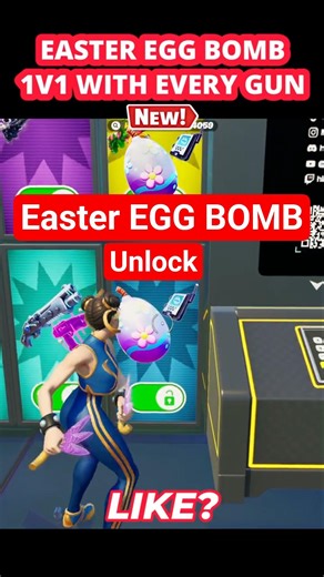 UNLOCK EASTER EGG BOMB in 1v1 With EVERY GUN Secrets Fortnite @hivecr8 hivecr8