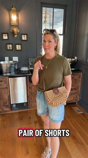 These shorts are PERFECT and the price is 🤯 #shorts #momoutfit #jeanshorts #tiktokshopstockup #summershorts