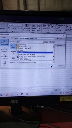 add hyperlink on excel with Shortcut key