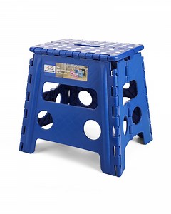 ACSTEP Folding Step Stool 13'' Tall Step Stool Plastic Step Stools with Non-Slip Surface - Blue