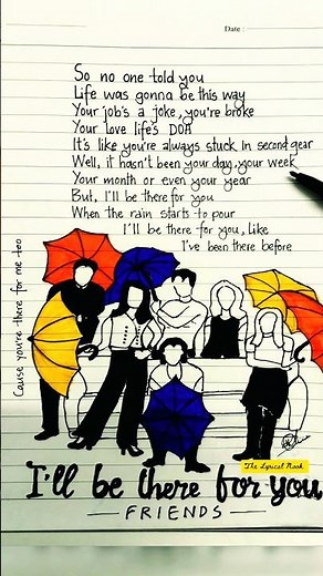 'I'll be there for you'(Friends Theme Song) Lyrics📺 #friendsseries #illbethereforyou #therembrandts