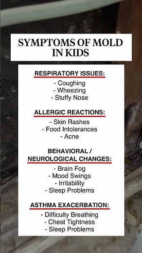 Symptoms of mold in children