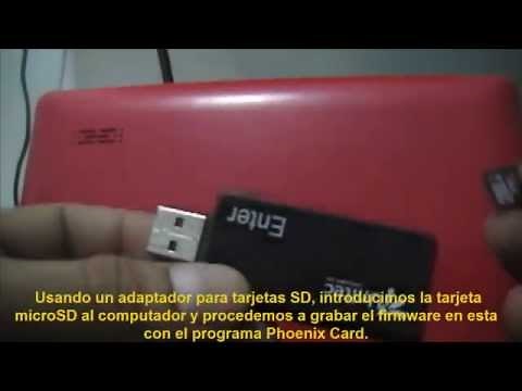 Como instalar firmware en tablet china Allwinner con Phoenix Card