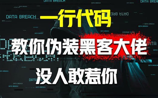 一串命令，教你在网吧伪装成黑客大佬，简单粗暴有手就会
