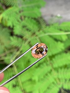 Brown-orange Zircon Gemstone: 6.22 Ct Oval Cut From Cambodia - Etsy