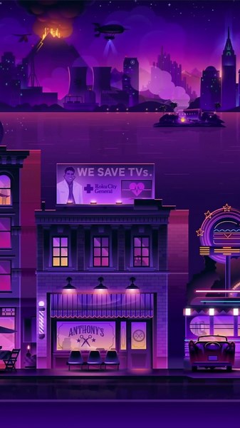 Roku City General and Roku Tour Bus spotted in Roku City Stroll #roku #lofi #screensaver #voiceover