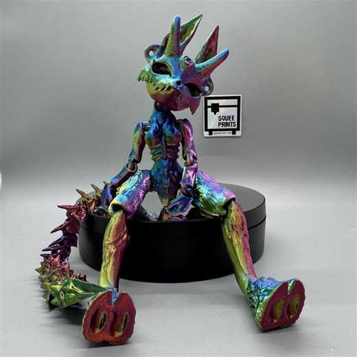 Horned Imp | Articulated | 3D Printed - Etsy