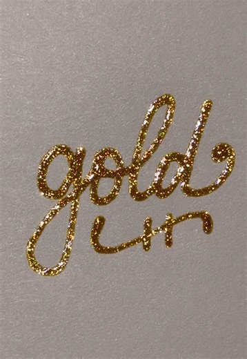 Sparkling Lettering with Gold Glitter Gel Pen