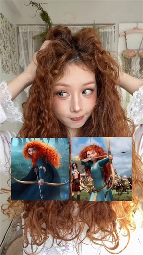 Queeney Chan | Princess Merida hair care routine & outfit ##curlyhair##hairstyle##curlyhairroutine##merida##disneyprincess | Instagram