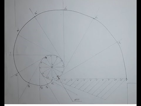 Draw Involute of a circle of diameter 50 mm.