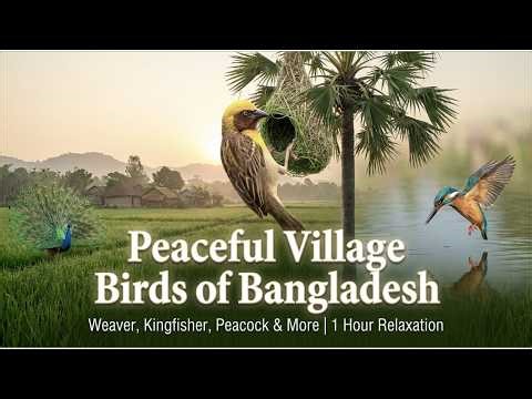 Peaceful Village Birds of Bangladesh | Weaver, Kingfisher, Peacock & More | Wings & Heaven