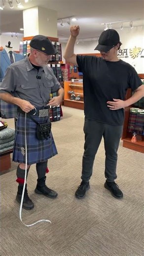 How To Measure For A Kilt in 45 seconds | #kilt #measurement #shorts