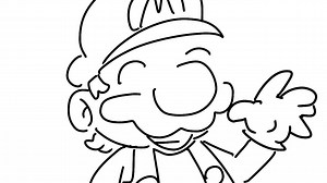 Animation Drawing of Mario Bros