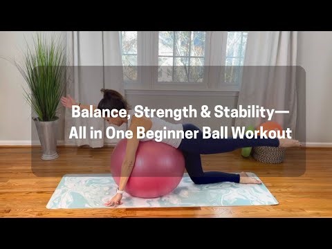 Beginners Full Body Pilates Workout with Big Ball | Strengthen your core and improve Balance