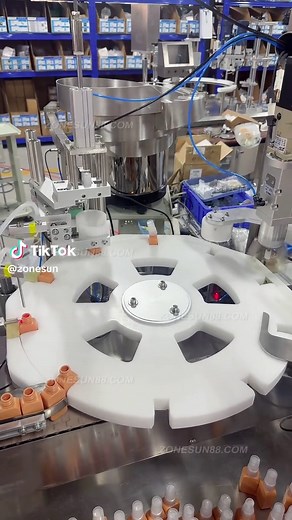 Automatic Rotary Cosmetic Filling and Capping Machine