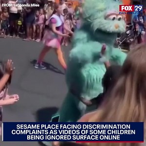 SESAME PLACE COMPLAINTS: Sesame Place is facing discrimination complaints after several videos of some children being ignored by theme park characters has gone viral. FOX 29's Shawnette Wilson spoke to one mom who says her son and stepdaughter were ignored by the character "Rosita" last month. This comes after a video from another woman with two daughters went viral on social media. Read more: https://bit.ly/3ofgVA5 | FOX 29