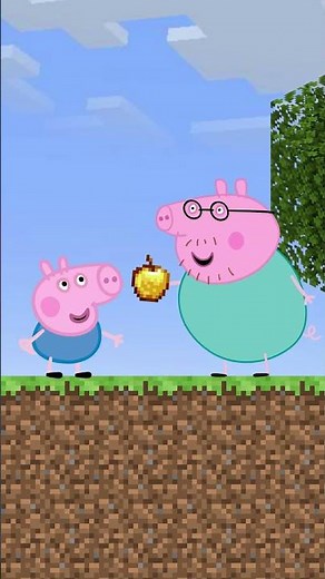Mummy Pig Ate the Golden Apple... Big Mistake! #peppapig #minecraft #animation #funny #peppa