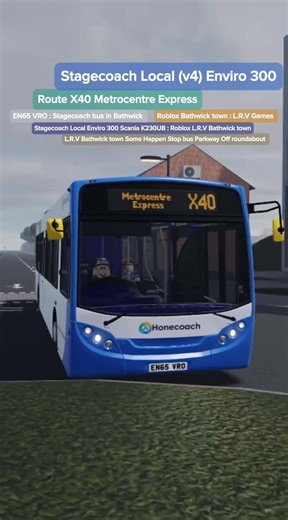 #bathwicktown Stagecoach Local Enviro 300 Route X40 are you don’t still stopped Roblox Bathwick town