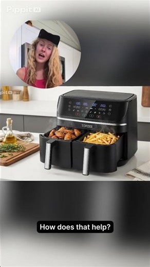 Cook 2 Meals at Once With This Dual Basket Air Fryer #airfryer #kitchenhacks #mealprep
